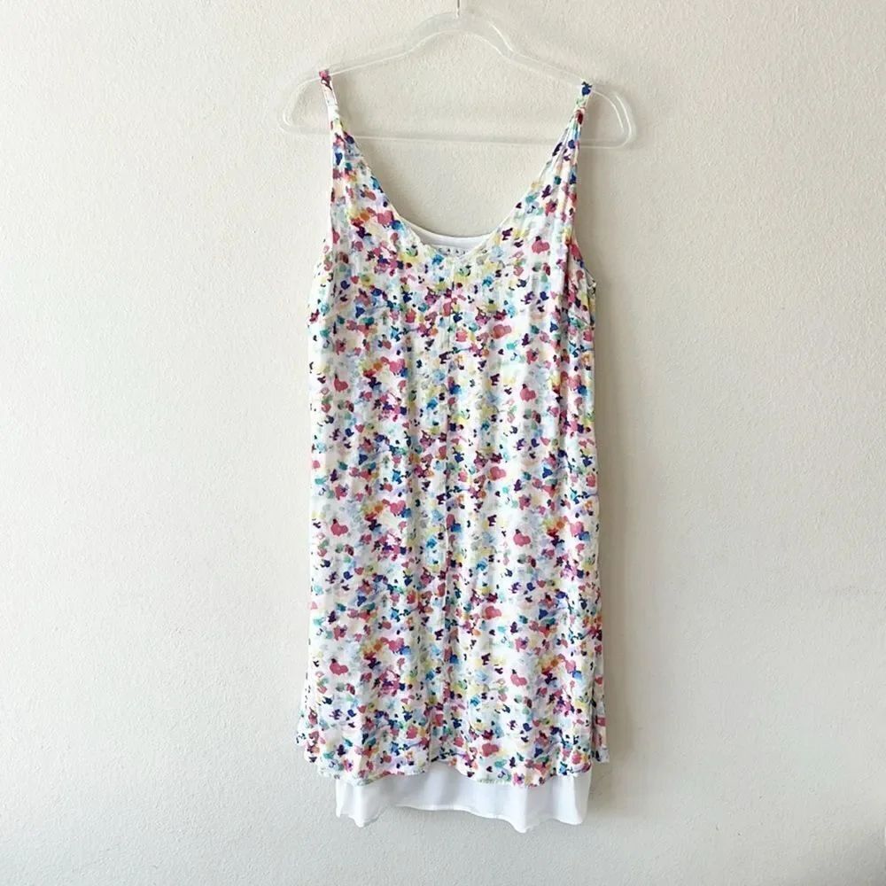 Cabi 321 Meadow Ditsy Watercolor Floral Slip Dress